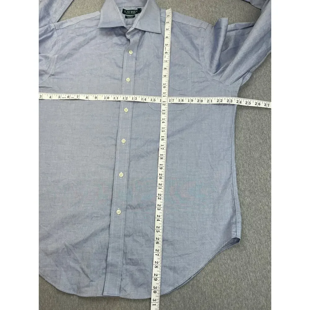 Lauren Ralph Lauren Shirt Men‎ 16 - 34/35 Blue 100% Cotton Classic Fit Button Up